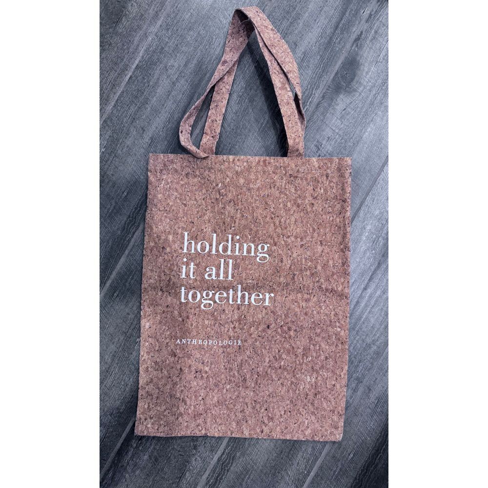 Anthropologie Cork Tote Holding it All Together Bag‎ Reusable